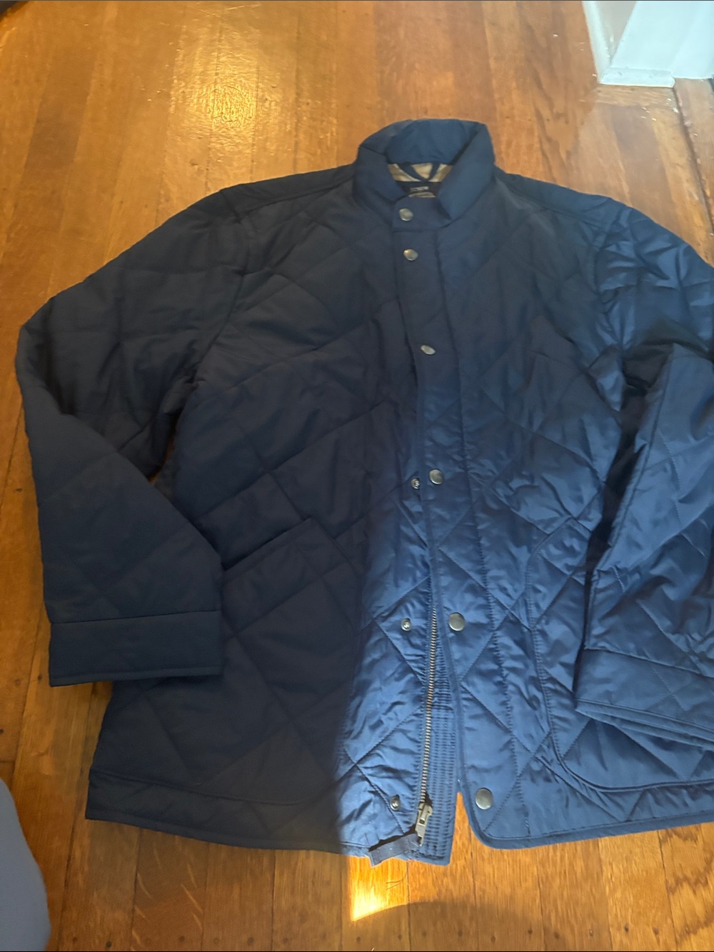 J. Crew Quilted Navy Quilted Jacket